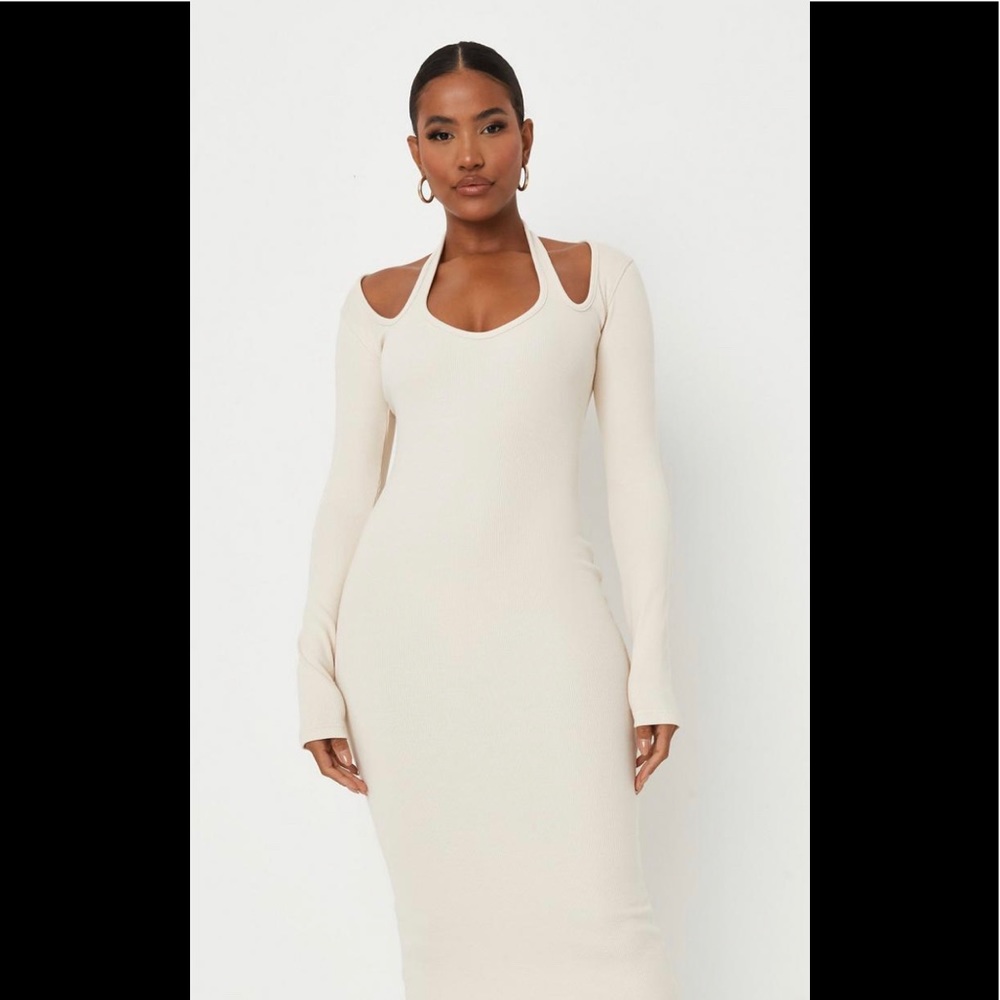 NWT Carli Bybel x Missguided cut out ribbed dress